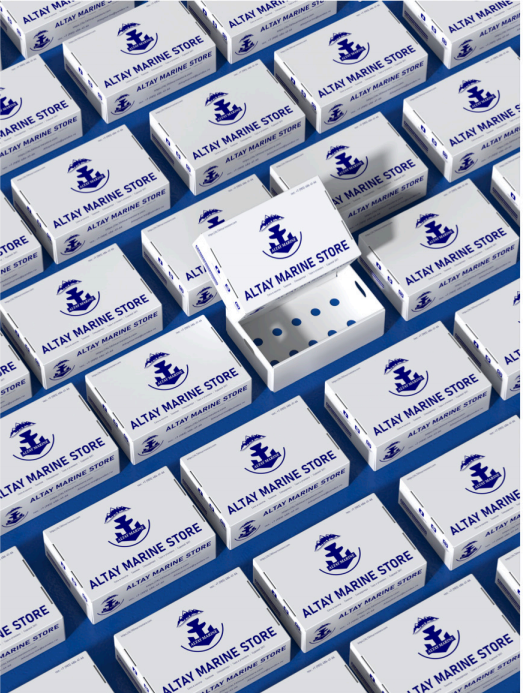 Cold chain warehouse with stacked waterproof corrugated packaging