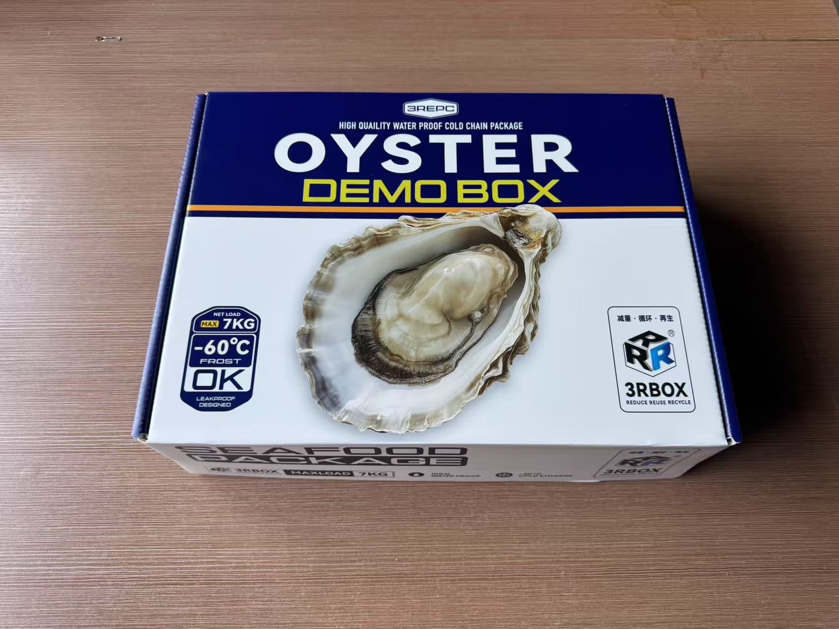 3RBOX oyster demo box, waterproof cold chain seafood package