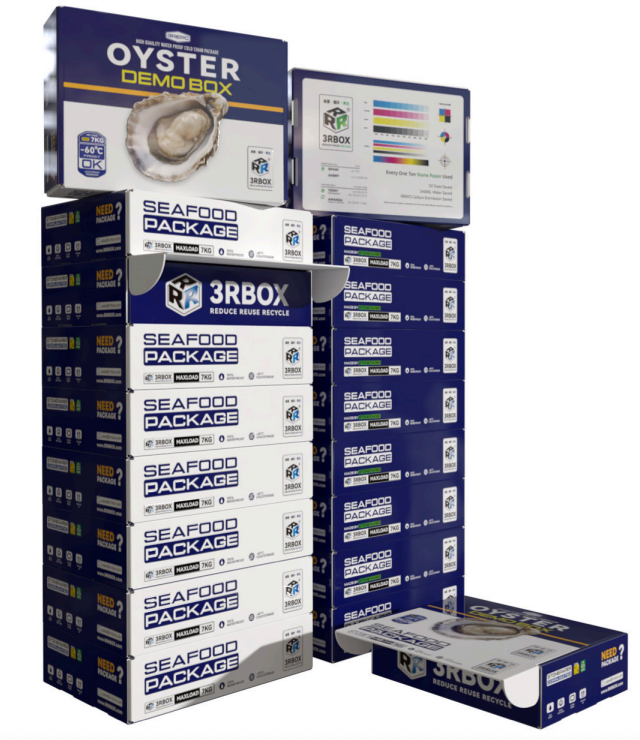 Stone paper corrugated boxes